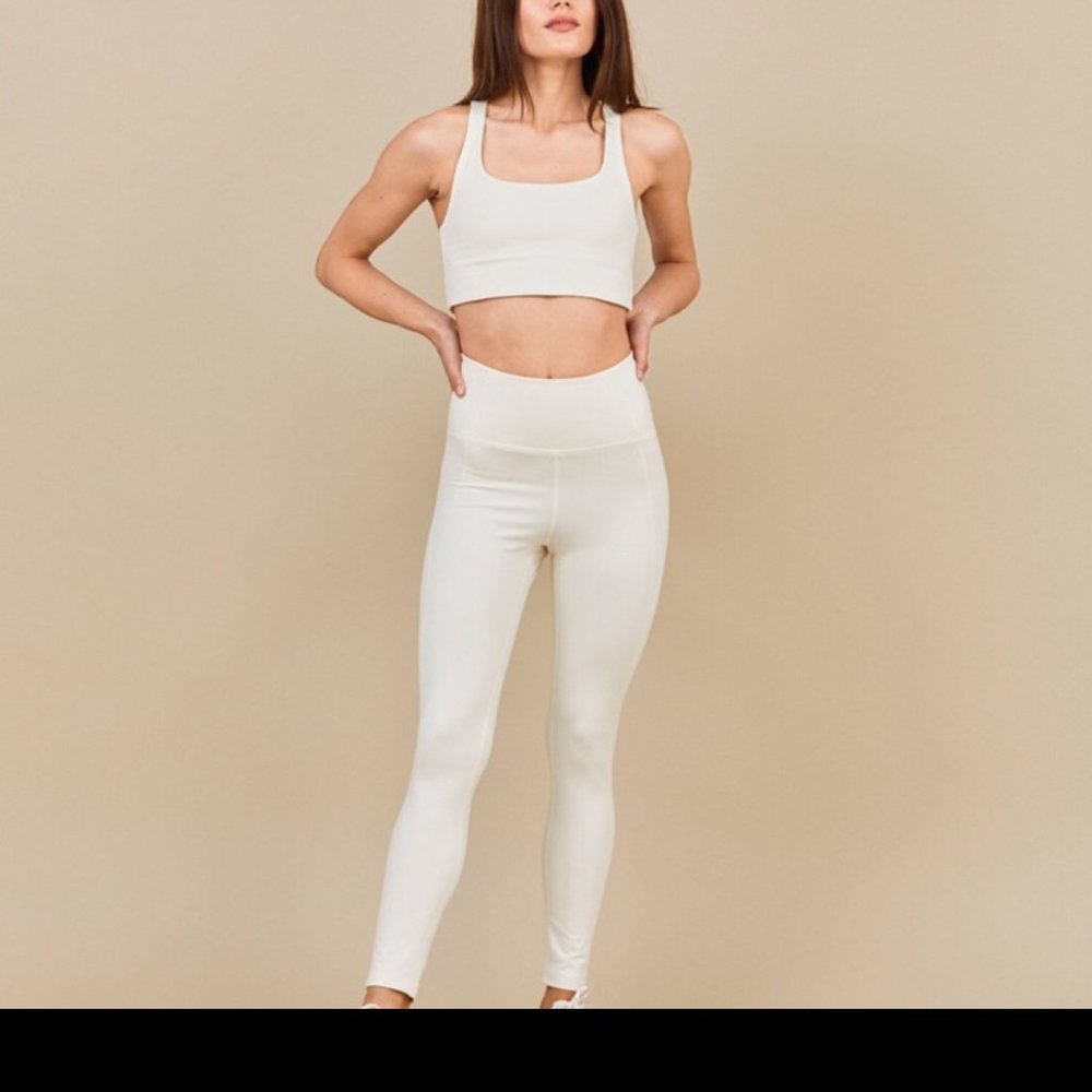 Girlfriend Collective Leggings in Ivory NWOT